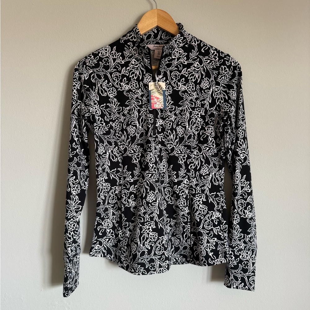 NWT Tommy Bahama Upf 50 Quarter Zip Long Sleeve Pop Over Jacket